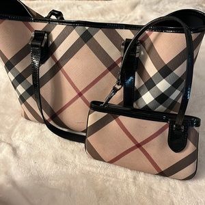 Burberry Tote Bag & Wristlet